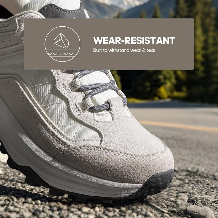 NORTIV 8 Women's Waterproof Leather Hiking Shoes | Arch Support Outdoors Walking Trekking Camping Tennis Workout Cross Training Sneakers Wicklow