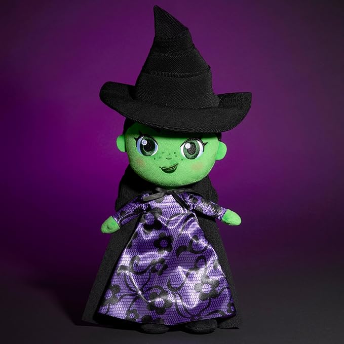 WICKED Universal Small 14-inch Plush Elphaba Doll, Amazon Exclusive, Easter Basket Fillers, Gifts, Presents, Toy for Fans, Collectors, Teens, Girls, Kids, Ages 3 and Up