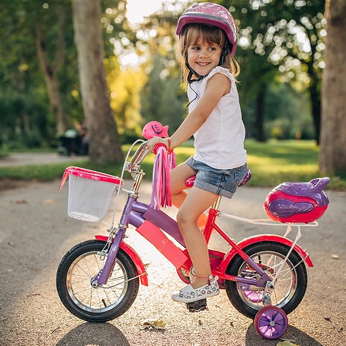 U-LIAN Kids Bicycle Tassel Ribbon,Children Scooter Handlebar Streamers Bicycle Grips Ribbon Baby Carrier Accessories Easy Attach to Bike's Handlebars…