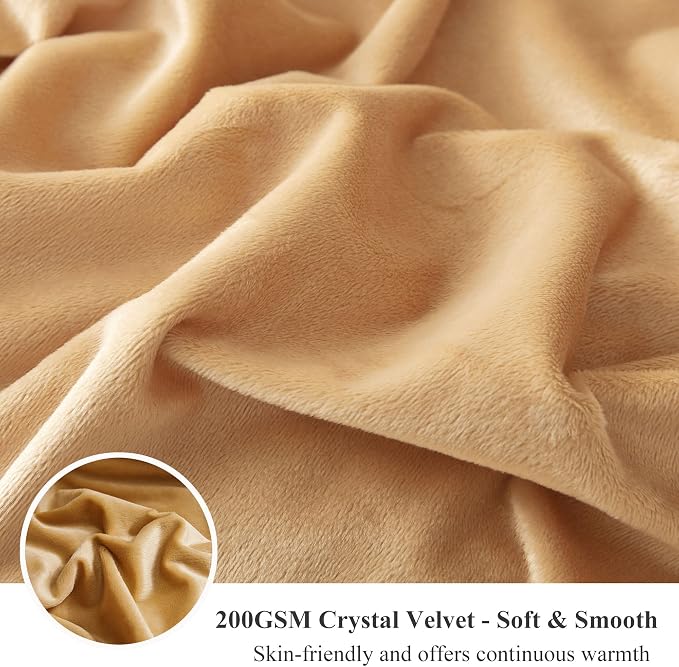 XeGe Luxury Faux Fur Leopard Print Throw, Soft 50x60 Cheetah Print Fluffy Blanket, Shaggy Plush Decorative Couch Throw, Cute Furry Fuzzy Animal Print Blanket for Sofa Bed, Brown