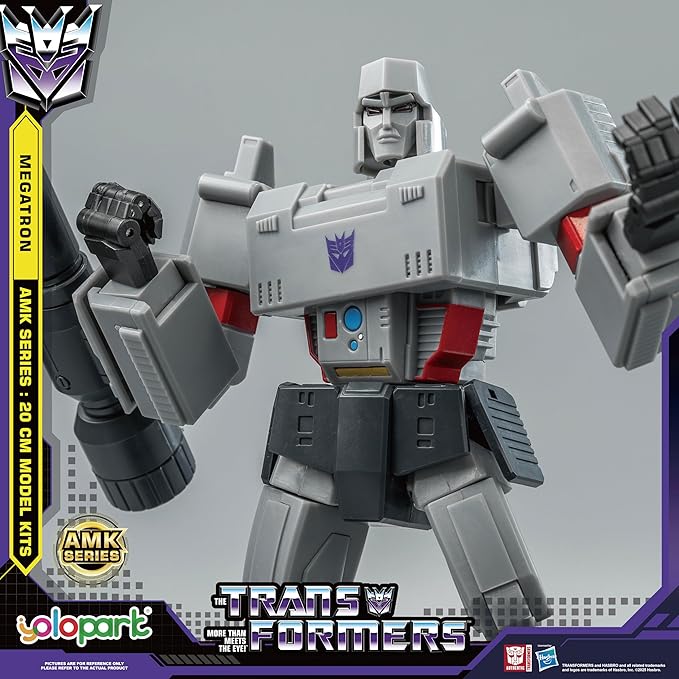 YOLOPARK Transformers Toys G1 Action Figures,AMK Series 7.87 Inch Highly Articulated Optimus Prime,Megatron Transformer Toys for Adults Boys Girls,No Converting