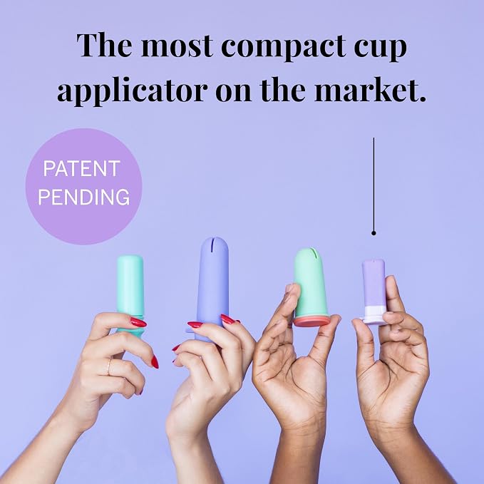 2 Menstrual Cups and Applicator Bundle - No Metals or Toxins - 100% Medical-Grade Silicone - Softest Reusable Period Cup - Inserts Like a Tampon - Capacity of 4 and 6 Tampons