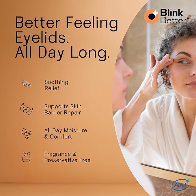 BlinkBetter BetterLids Restore Eyelid Cream – Barrier Support to Hydrate, Soothe & Moisturise Dry, Itchy, Red & Sensitive Eyelids – Lightweight Daily Formula with 3% Oat & Ceramides, 1 fl oz