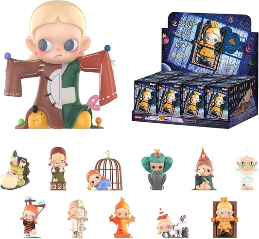 POP MART Zsiga We All are Kids Series Figures, 12PCs Zsiga Blind Box Figures, Random Design Action Figures Collectible Toys Home Decorations, Holiday Birthday Gifts, Whole Set