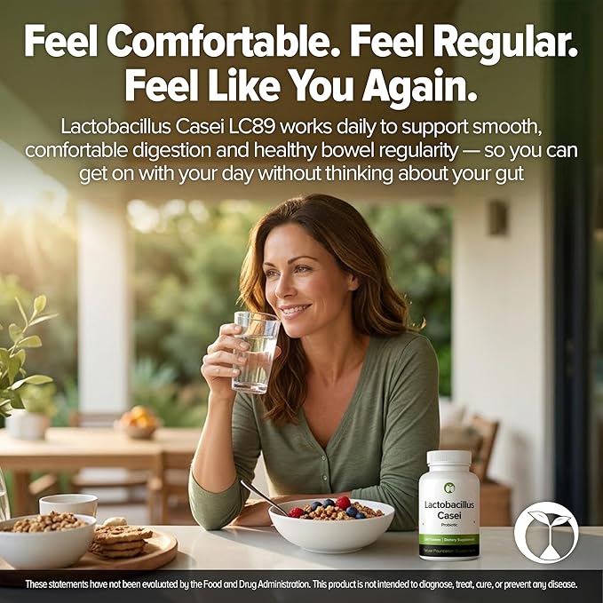 Lactobacillus Casei Probiotic 240 Tablets (4 Month Supply) - 3 Billion CFU - Studied Strain LC89 - Digestive Health & Bowel Support - GMP Certified (240, Lactobacillus Casei)