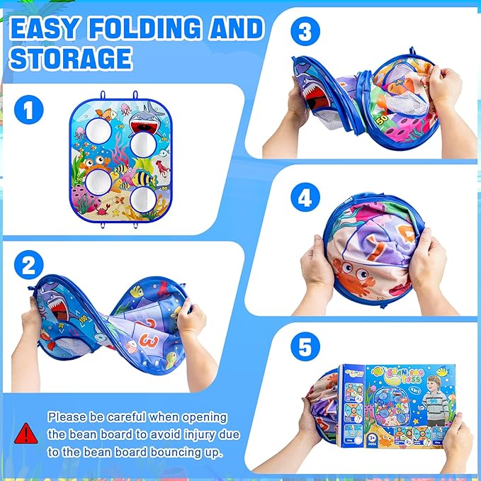 Bean Bag Toss Game for Kids, Toddler Toys for Party Games and Outdoor Toss Games, Gift for Birthday or Christmas for Kids Aged 3 4 5 6 7 8 Year Old