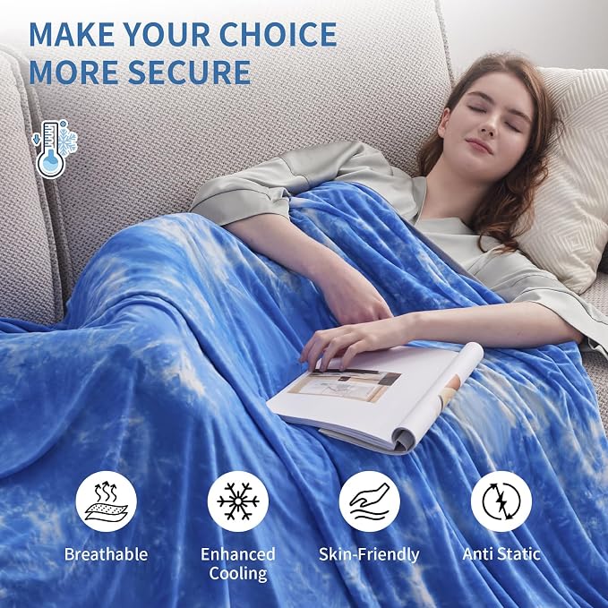 Guohaoi Cooling Blanket for Hot Sleepers and Night Sweats 90"x90" Queen | Arc-Chill Q-Max >0.5 Cool Fiber,100% Oeko-Tex Certified Lightweight Summer Blanket for Travel/Outdoor Ultra Cold Breathable