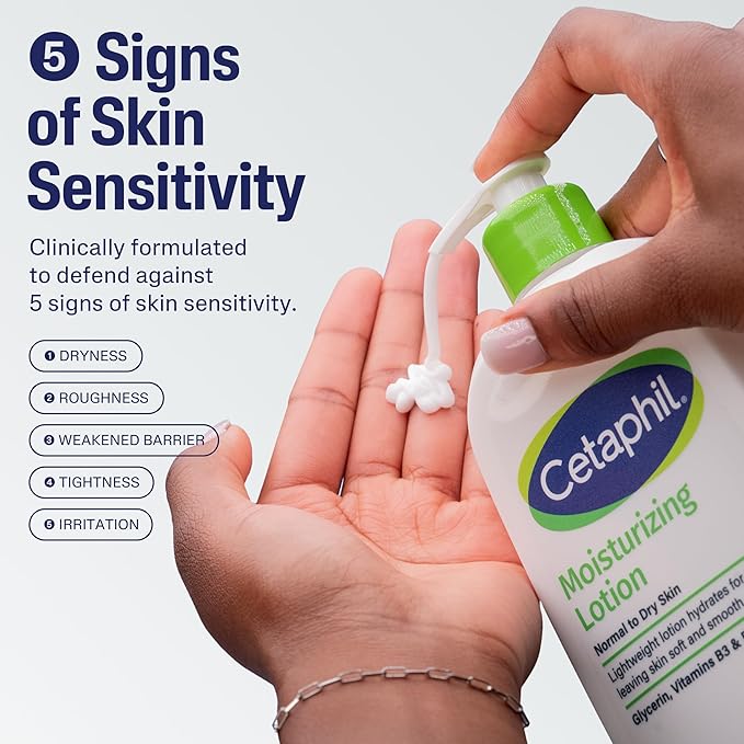 Cetaphil Face Wash, Hydrating Gentle Skin Cleanser for Dry to Normal Sensitive Skin, 16 oz + Travel Size Moisturizing Lotion 2 oz