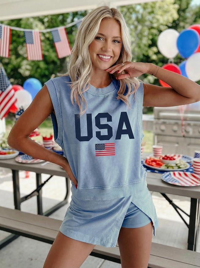 Women 2pc Mineral Wash Athletic Lounge Tank Skirt Set | Soft mineral wash cotton,Breathable.Relaxed lined split skirt.Ideal for travel,lounge,gym,workout casual daily wear