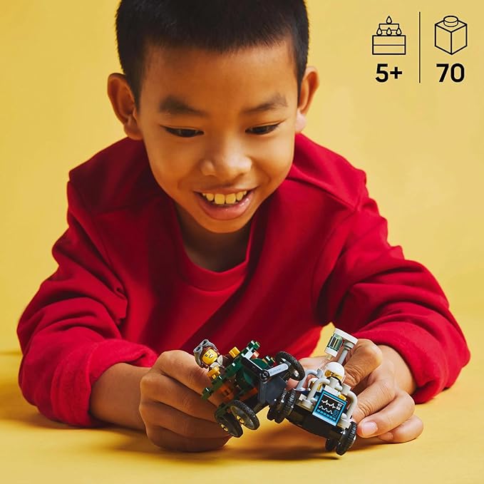 Lego 60459 City Airplane to Hospital Bed, Race Car Pack, Toy, Birthday, Present, Blocks, Educational Boys, Girls, Children, 5, 6, 7, 8 Years, Vehicle, Car, Mini Car, Toy