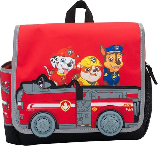 AI ACCESSORY INNOVATIONS Paw Patrol Backpack For Kids & Toddlers, School Bag for Boys and Girls, 3D Front Pocket Features Marshall, Chase, Skye, & Rubble, 11.5 Inches