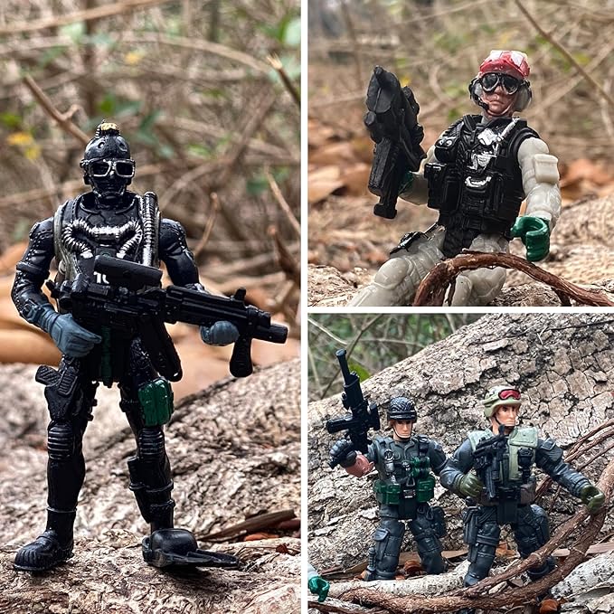 Army Men Set, Soldiers Toys for Boy Age 4-7,Army Men Action Figure Military Playset with Military Weapons Accessories,Army Toy Set for Kids Toddler Boy