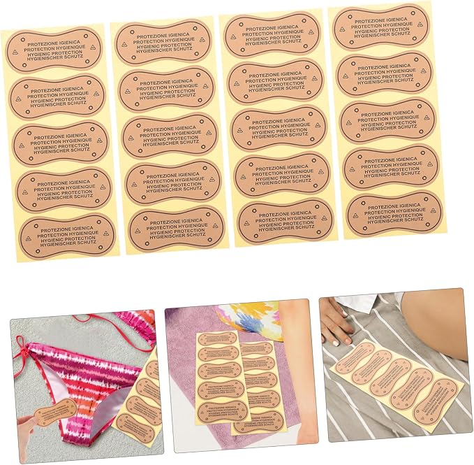 Didiseaon 100pcs Adhesive Underwear Liners Stickers for Women Soft Leakproof Panty Liner Swimsuit Inserts Breathable Protective Stickers for Swimwear Comfortable Body Types