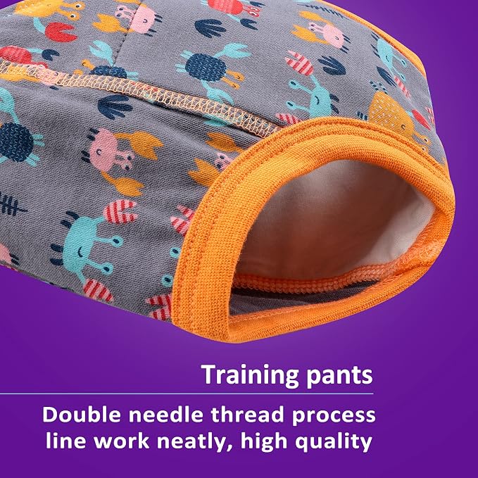 MooMoo Baby 8 Packs Potty Training Pants Cotton Absorbent Training Underwear for Toddler Boy and Girls 2T-9T