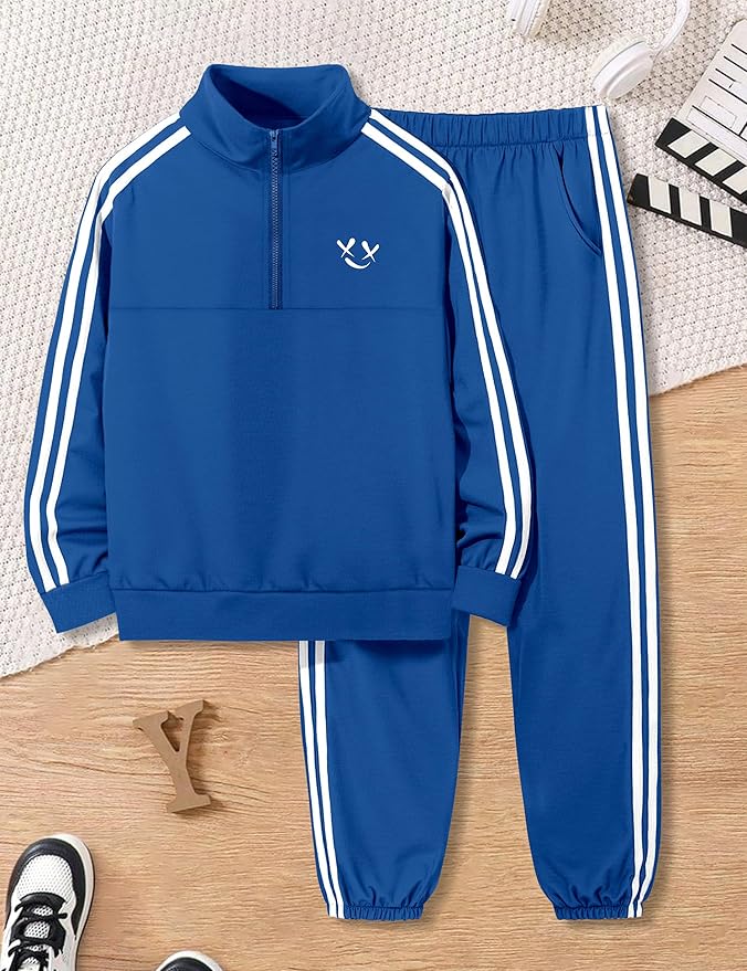 MIGU Boys Clothes for Boys Outfits Set Half-Zip Pullover Sweatshirt and Sweatpant 2pcs Boys Tracksuit