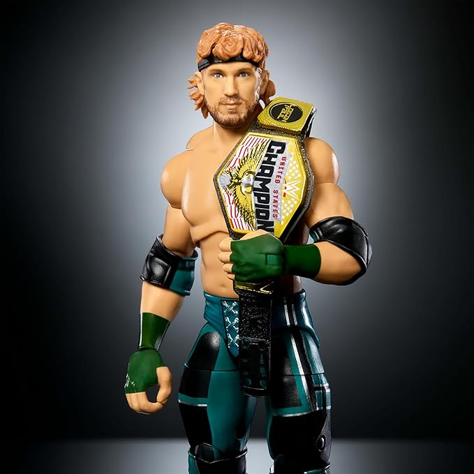 Mattel WWE Ultimate Edition Action Figure & Accessories Set, Logan Paul 6-inch Collectible with Swappable Heads & Hands, 30 Articulation Points