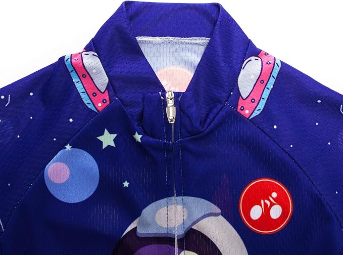 Hotlion Kids Cycling Jersey Set Short Sleeve Boys Mountain Bike Shirt Girls Cartoon Bicycle Tops Childs for Riding Biking