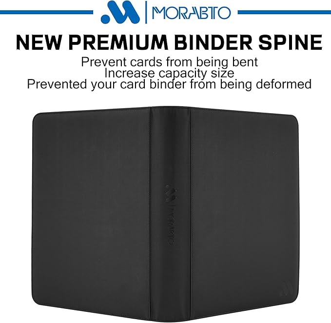 Top Loader Binder, Holds 324 Top Loaders,9 Pocket Top Loader Binders for 3" x 4" Rigid Cards,Top Loader Card Binder for Hard Plastic Top Loaders -Black