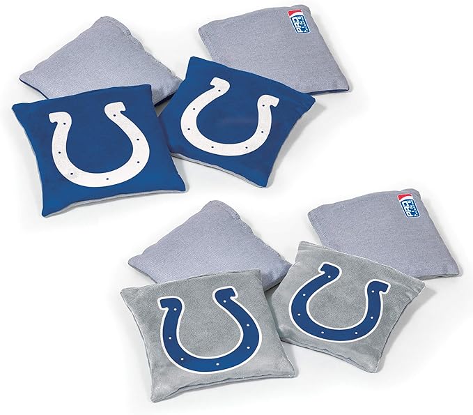 NFL Pro Football Dual Sided Bean Bags by Wild Sports, 8 Count, Premium Toss Bags for Cornhole Set - Great for Tailgates, Outdoors, Backyard