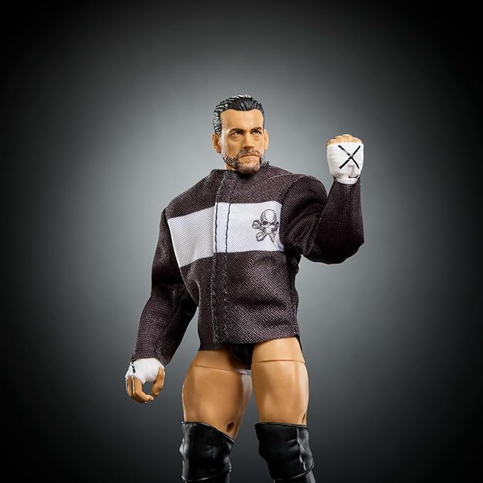 Mattel WWE Elite Action Figure & Accessories, Series #124 Set, 6-inch Collectible CM Punk with 25 Articulation Points & Swappable Hands