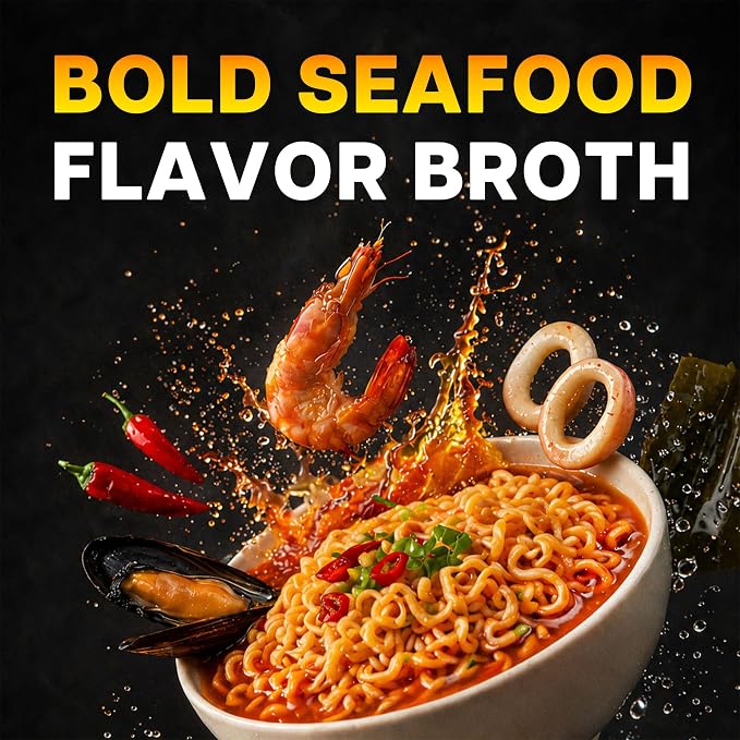Nongshim Neoguri Spicy Seafood with Udon-Style Noodle, 4.2 Ounce (Pack of 10)
