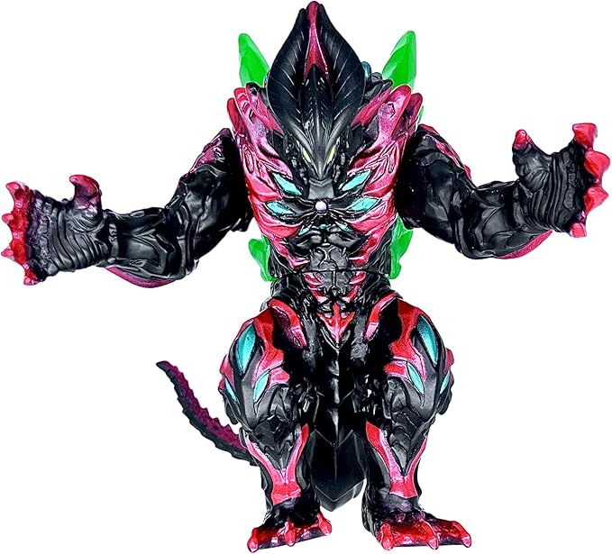 TwCare Ultra Monster EX Arch Belial Action Figure vs Godzilla Toy, 7.9in Tall, 13in Length, Movie Series Movable Joints Soft Vinyl, Travel Bag
