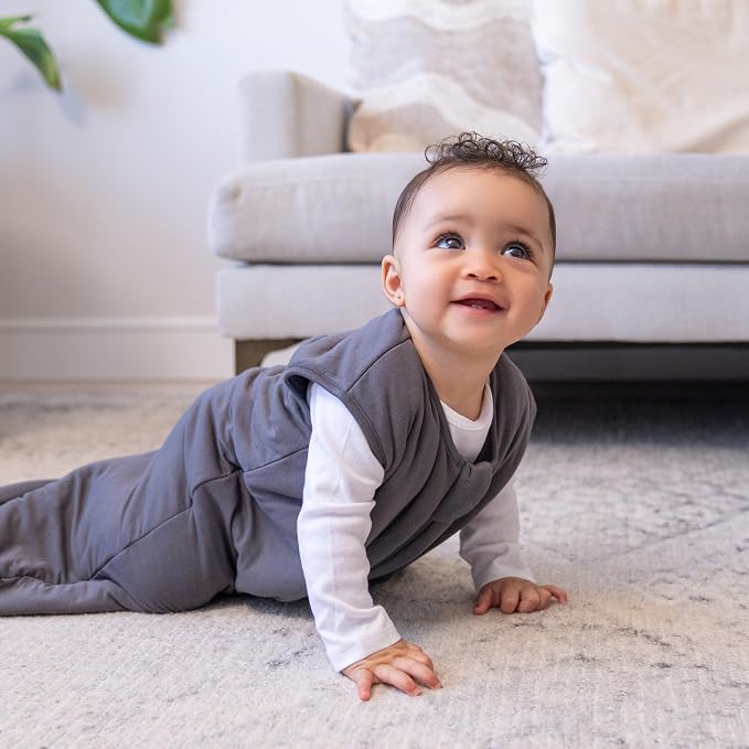 HALO SuperSoft Bamboo Wearable Blanket 1.5 TOG – Buttery Soft, Plush Baby Sleep Sack for Newborns, Infants & Toddlers, Hip-Healthy Design, Machine Washable, 12-18 Months, Large, Charcoal