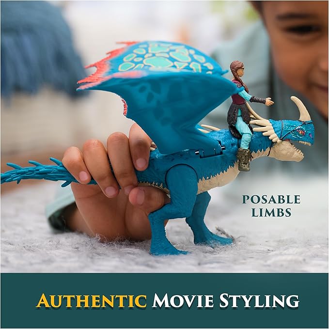 Dreamworks Dragons, How to Train Your Dragon, Deadly Nadder & Astrid, Viking Duo Action Figures, Kids Toys for Boys Ages 4 and up