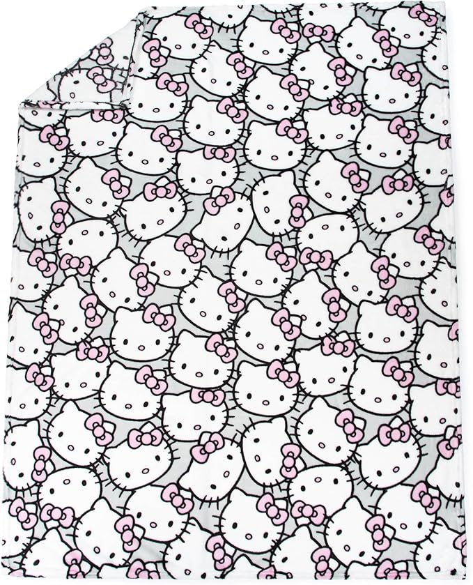 Jay Franco Hello Kitty Throw Blanket with Playhouse Gift Box - Plush Throw Measures 46 x 60 Inches - Super Soft Special Edition Fleece Bedding