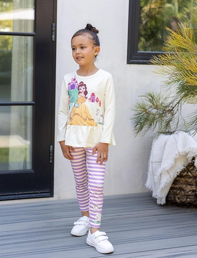 Disney Minnie Mouse Frozen Princess Marvel Toddler Girls Clothes Long Sleeve Sweatshirt + Leggings 2pcs Outfits Set 2-6Y