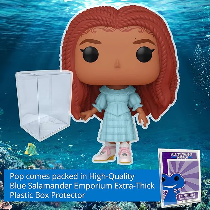 Live Action Little Mermaid Funko Pop with Protector Bundle - Includes Disney: Live Action Little Mermiad: Ariel #1362 Vinyl Figure with Blue Salamander Emporium Plastic Protector Case, (BSE-LAA-0523)