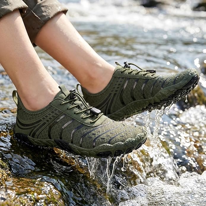 Barefoot Shoes for Women & Men, Grounded Walking Hiking Barefoot Shoes, Wide Toe Box Non-Slip Water Athletic Footwear, Comfortable Vitality Barefoot Footwear, Trail Running Sneakers Unisex