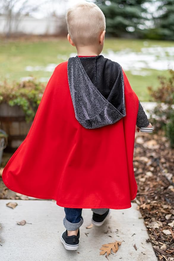 Little Adventures Royal Knight Hooded Cape and Costume - Machine Washable Child Pretend Play and Party Costume