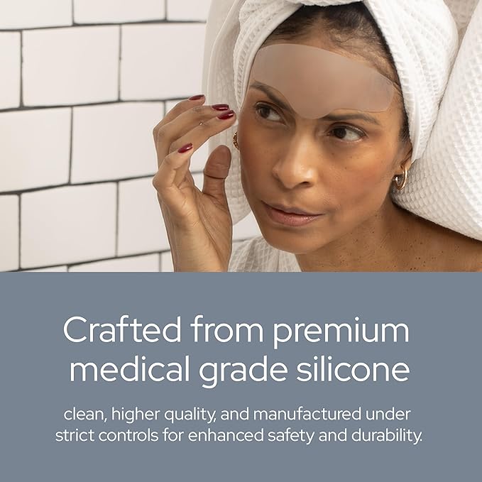SiO Beauty BrowLift - Wrinkle-Smoothing, Medical-Grade Silicone Patches for Fine Lines on Forehead - Reusable Up to 10x - Cruelty-Free & Environmentally-Friendly Hydrating Beauty Patches - 1 Patch