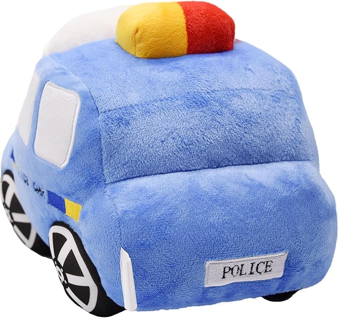 Soft Plush Police Car Stuffed Toy Super Cute Blue Squad Cars Plushie Excellent Gifts for Kids or Birthday Party 11 Inches (Police Car)