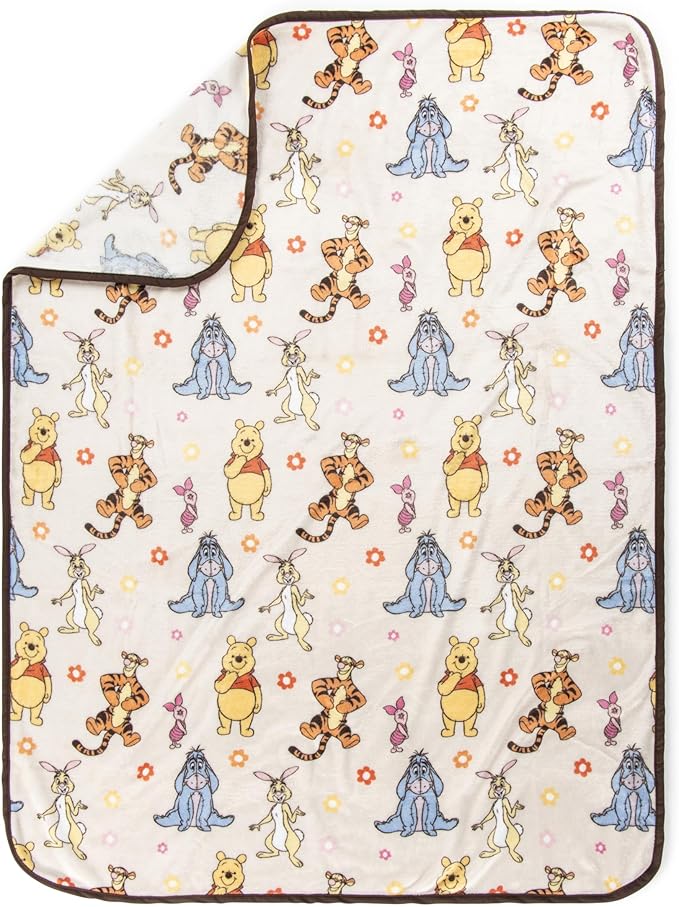 Jay Franco Kids 3 Piece Gift Set – 12" Shaped Character Pillow, 12" Decorative Pillow & 40" x 50" Throw Blanket, Ultra-Soft Plush Bedding, Couch Décor & Holiday Travel Set, Blue - Winnie The Pooh