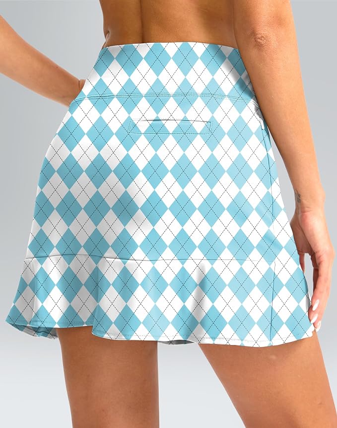 16" Golf Skorts for Women with 5 Pockets | Athletic, Tennis Skirt, High Waisted, Pickleball, Travel, Casual, Lightweight, Ruffle Summer Skirt, with Shorts
