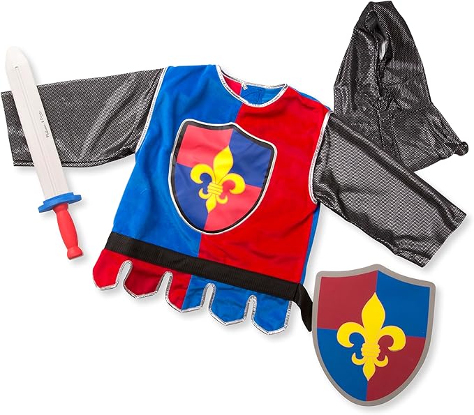 Melissa & Doug Knight Role Play Costume Dress-Up Set (4 pcs)