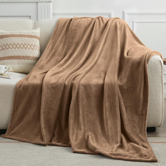 KMUSET Fleece Blanket Grey Queen Size Lightweight Cozy Plush Microfiber Solid Blanket Factory Shop