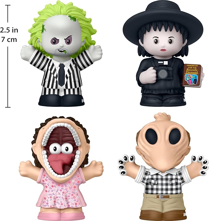 Little People Collector Beetlejuice Special Edition Set for Movie Fans, 4 Character Figures in a Display Package