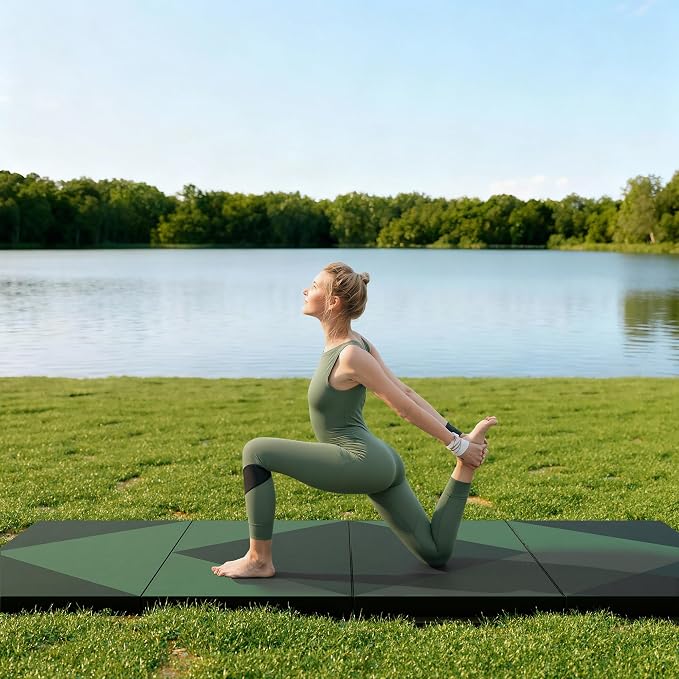 Polar Aurora 4'x10'x2 Thick Folding Gymnastics Exercise Mat Aerobics Stretching Yoga Mats