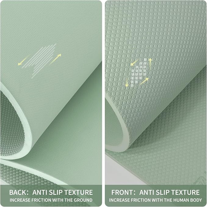 PAIDU Large Yoga Mat-72’x36’x0.4’ Extra Width ＆ Thick,Comfortable,Non-Slip Exercise Mat-Works Great on All Floor for Stretching,Yoga Studio,Gym or Home Workouts