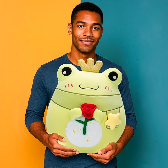 Original 13-inch Large Frog Plush Pillow Stuffed Animal Toy,Big Size Fat Kawaii Cute Soft Toys Hugging Pillows Cuddle Huggable Plushie,Gift for Girls