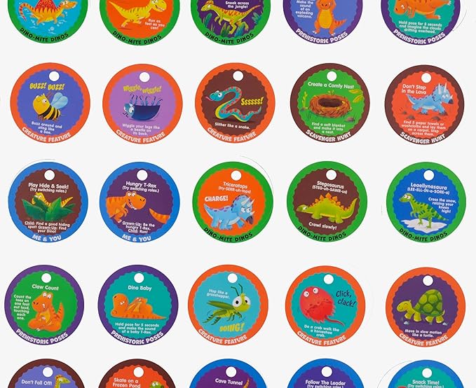 MOLLYBEE KIDS Dino Stomp and Roar, Toddler and Preschool Dinosaur Activity Cards, Gifts for 3, 4 Year Olds, Toddler Activities