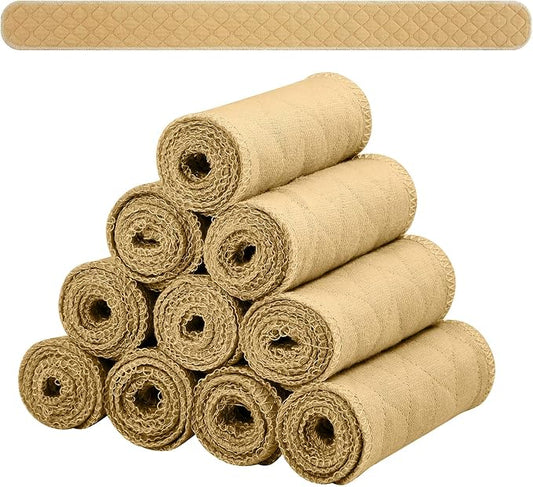 Toulite 10 Pcs Reusable Bra Liners for Sweat, 3 Layer Bra Sweat Pads, Soft Cotton Outer Layer with Polyester Fiber Core