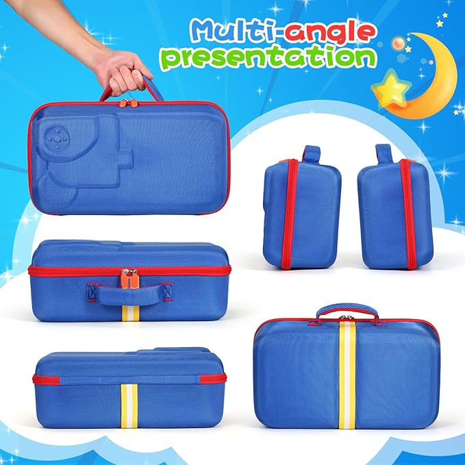 Hard Shell Case for Little Tikes Story Dream Machine Books Starter Set, Many Story Collection, Storytime/Little Golden Book Toys Storage Travel Bag (Blue, Large)