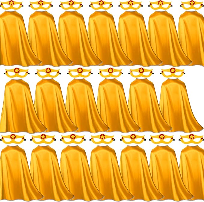 iROLEWIN Superhero-Capes for Kids Bulk 20 Pack Superhero Party Favors Toddler Dress-up Halloween Group Costumes Pretend Play