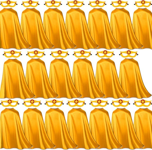 iROLEWIN Superhero-Capes for Kids Bulk 20 Pack Superhero Party Favors Toddler Dress-up Halloween Group Costumes Pretend Play