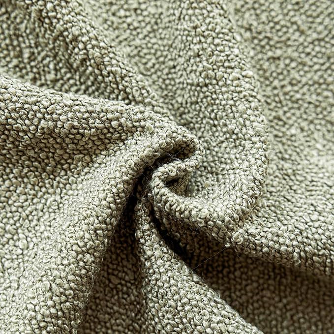 Foindtower Pack of 2 Textured Boucle Throw Pillow Covers Accent Solid Decorative Lumbar Pillow Cases Cozy Couch Cushion Case for Chair Sofa Bedroom Living Room Home Decor 12x20 Inch Dirty Sage Green