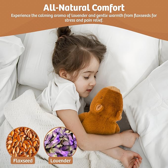 MARYSUN Microwavable Capybara Stuffed Animal - Weighted Stuffed Animal Plush, Heating Pad, Cozy Gift for Girls|Women|Kids|Elder People